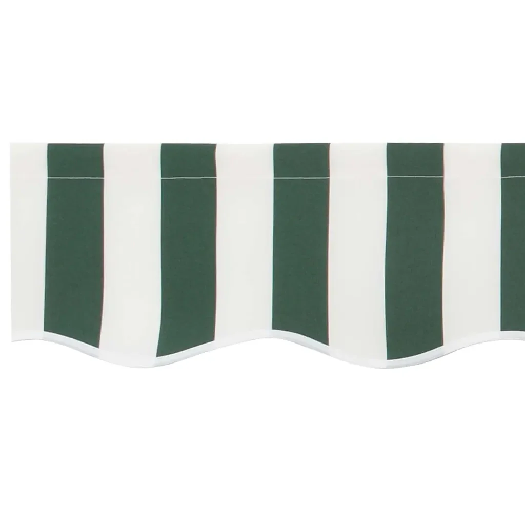 vidaXL Telo di ricambio per tenda da sole Verde e bianco 250 x 200 cm - Image 6