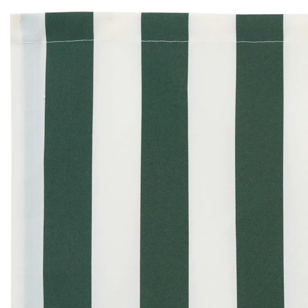 vidaXL Telo di ricambio per tenda da sole Verde e bianco 250 x 200 cm - Image 7