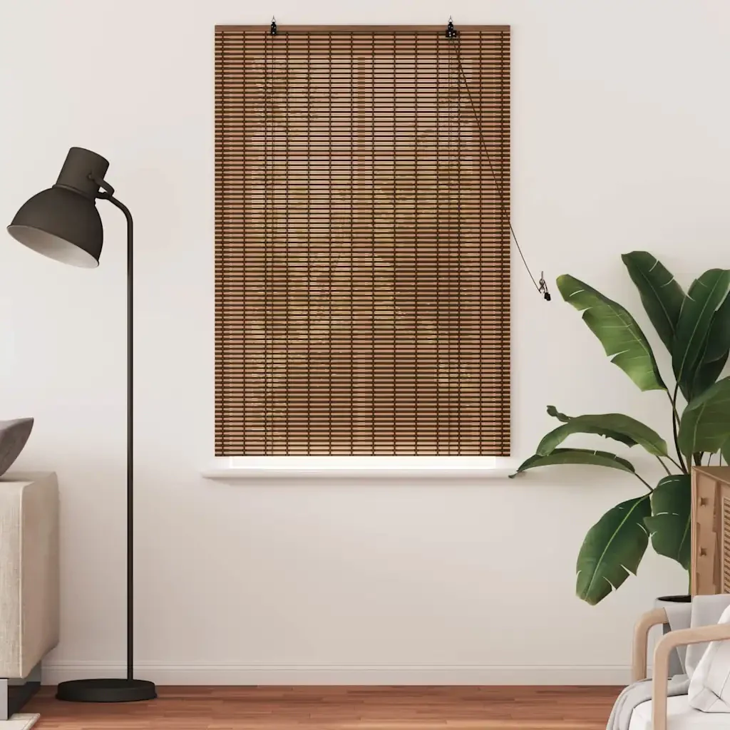 vidaXL Tenda per Finestra con tende Marrone 90 x 160 cm Bambù - Image 3