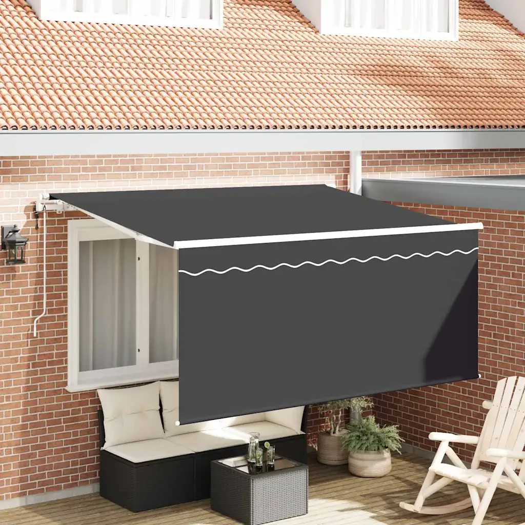 vidaXL Tenda Retrattile Antracite 300 x 200 cm Poliestere