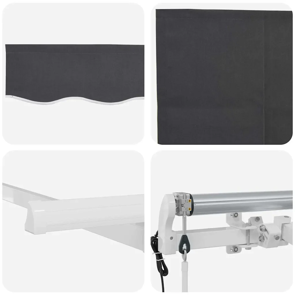 vidaXL Tenda Retrattile Antracite 300 x 200 cm Poliestere - Image 10