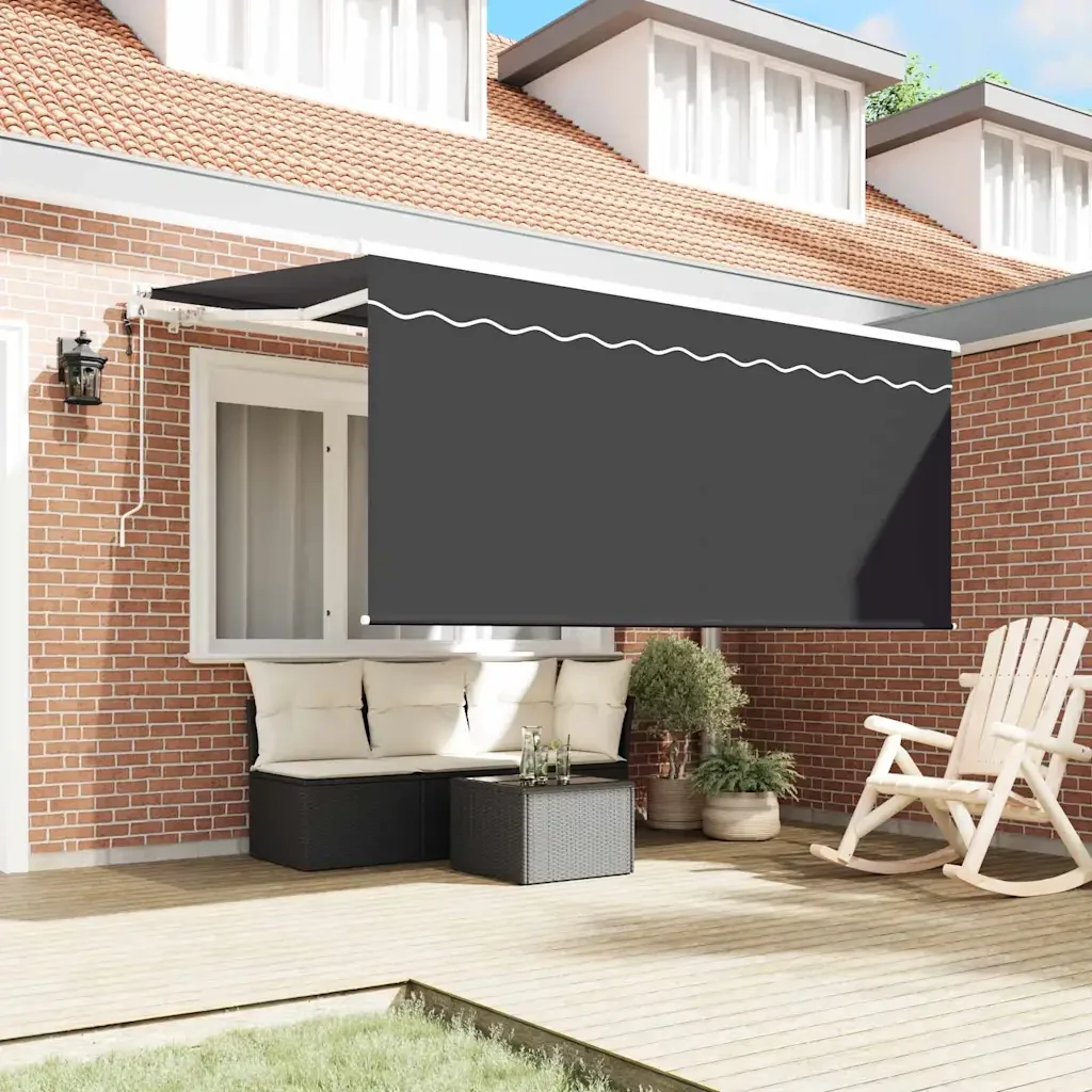 vidaXL Tenda Retrattile Antracite 300 x 200 cm Poliestere - Image 3