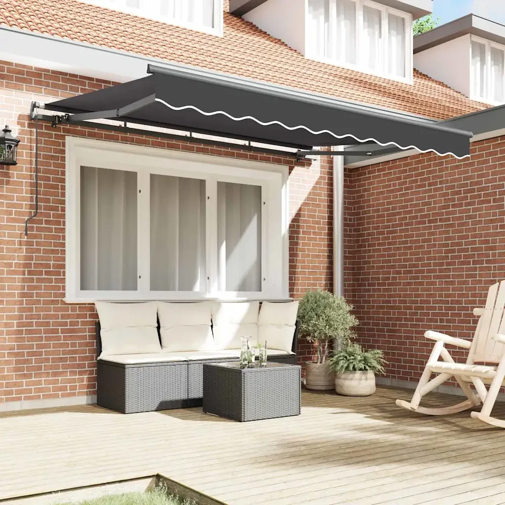 vidaXL Tenda Retrattile Antracite 300 x 200 cm Poliestere e Alluminio - Image 3
