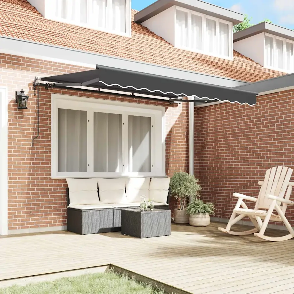 vidaXL Tenda Retrattile Antracite 300 x 200 cm Poliestere e Alluminio - Image 3