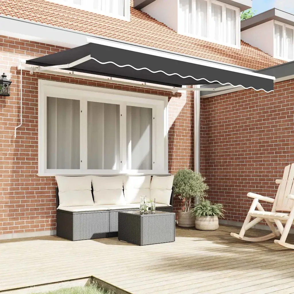 vidaXL Tenda Retrattile Antracite 300 x 200 cm Poliestere e Alluminio - Image 3