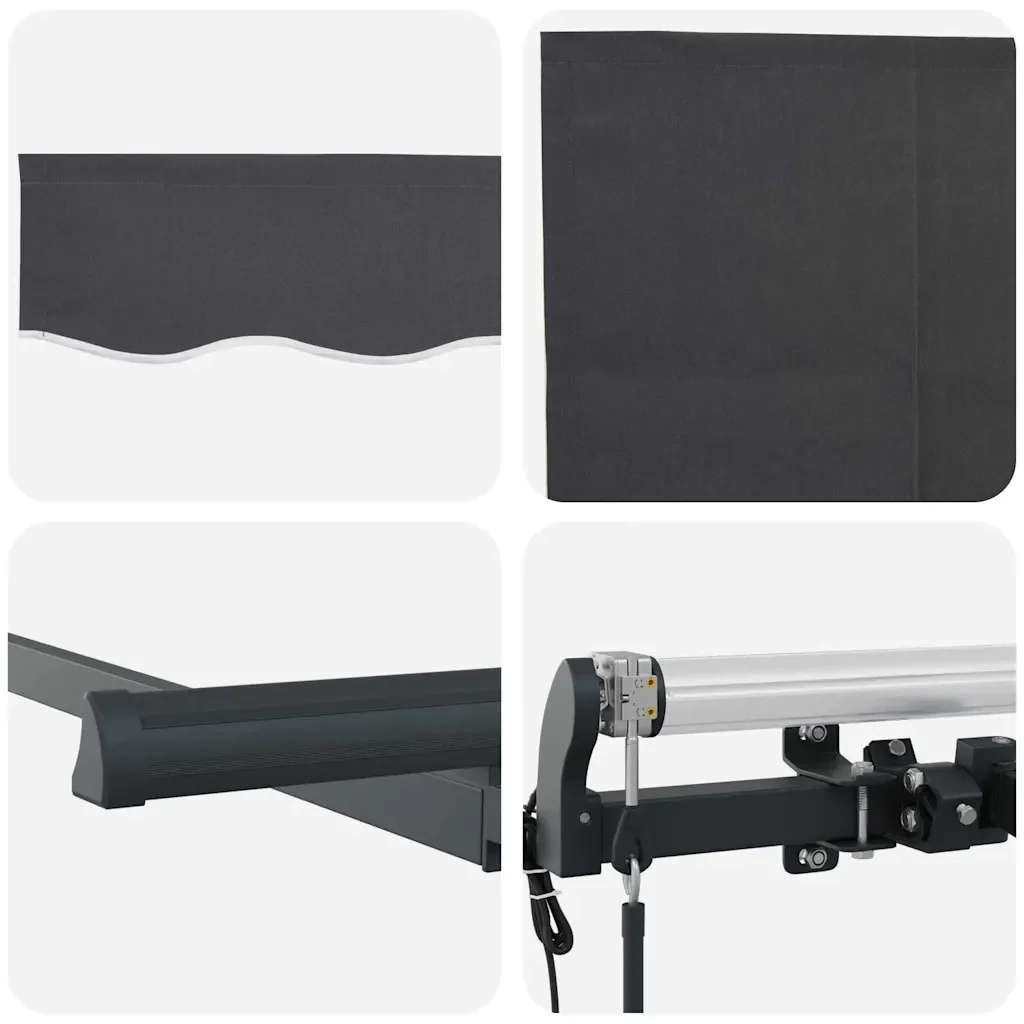 vidaXL Tenda Retrattile Antracite 300 x 200 cm Tessuto, metallo - Image 10