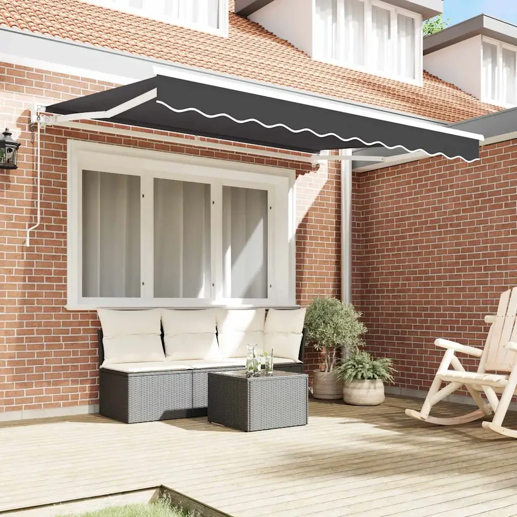 vidaXL Tenda Retrattile Antracite 300x200 cm Tessuto - Image 3