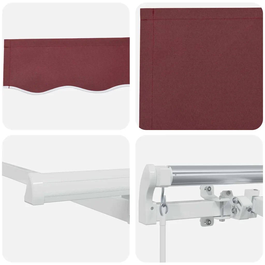 vidaXL Tenda Retrattile Borgogna 350 x 200 cm Poliestere e Alluminio - Image 8