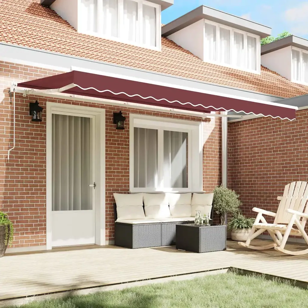 vidaXL Tenda Retrattile Borgogna 350 x 200 cm Poliestere e Alluminio - Image 3