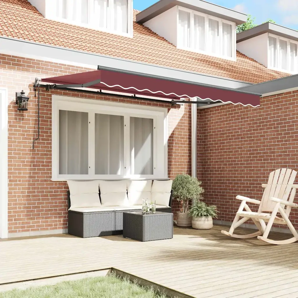 vidaXL Tenda Retrattile Borgogna 350 x 200 cm Poliestere e Alluminio - Image 3