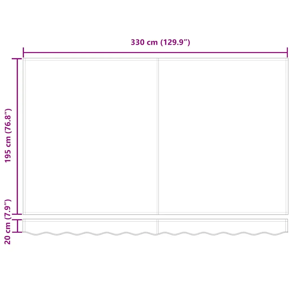 vidaXL Tenda Retrattile Borgogna 350x200 cm Tessuto - Image 10