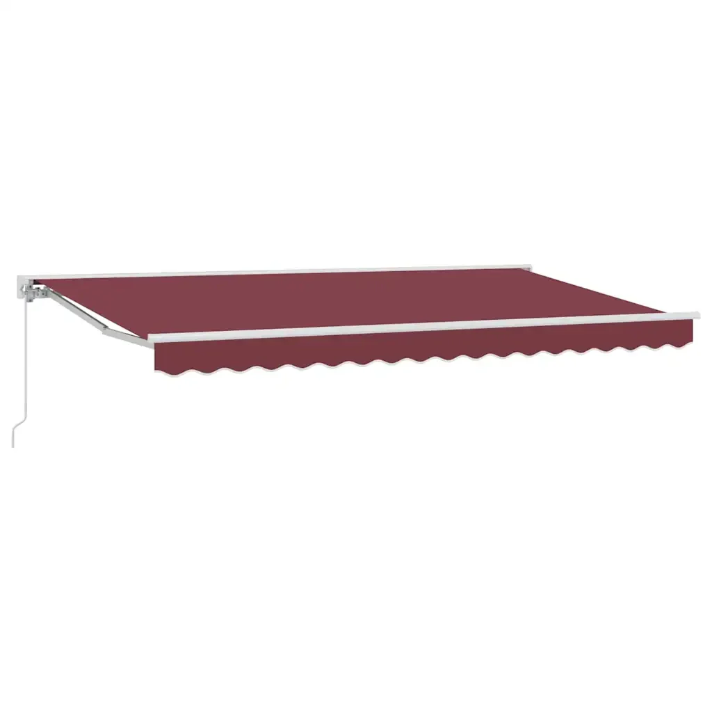 vidaXL Tenda Retrattile Borgogna 350x200 cm Tessuto - Image 2