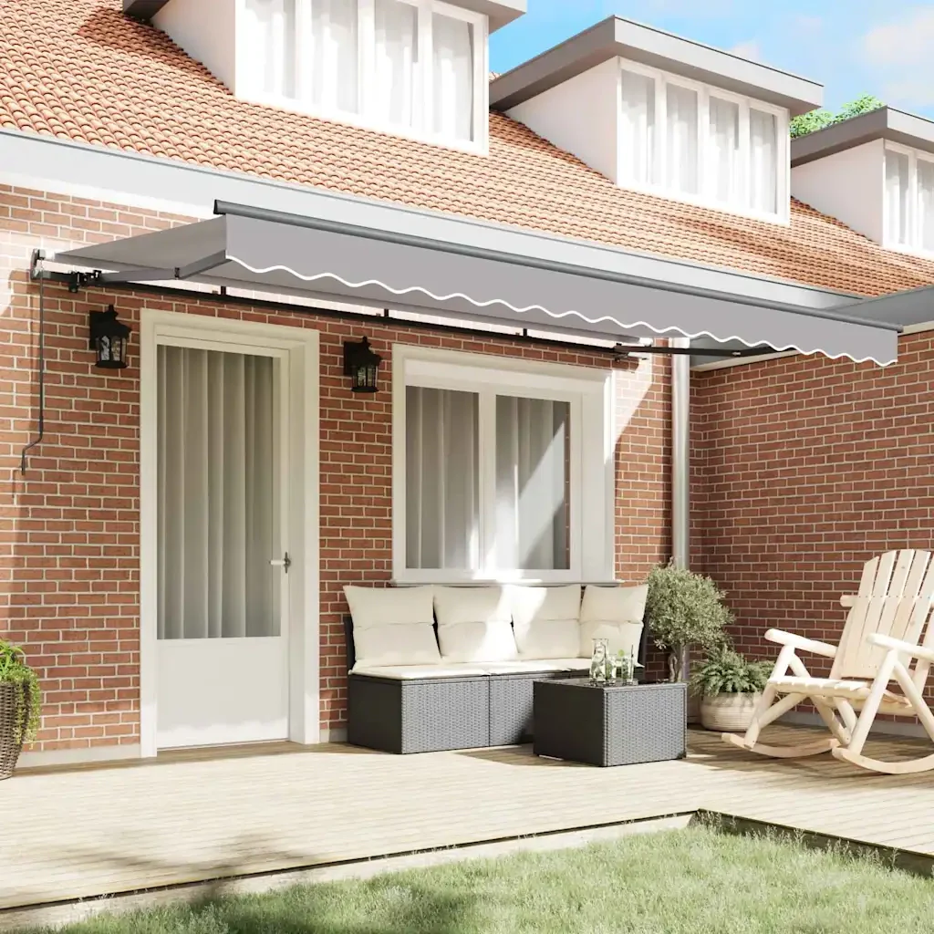 vidaXL Tenda Retrattile Grigio chiaro 400 x 200 cm - Image 3