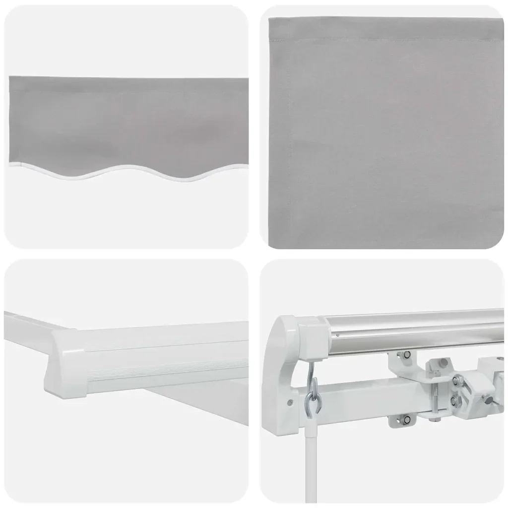 vidaXL Tenda Retrattile Grigio chiaro 400 x 200 cm - Image 8