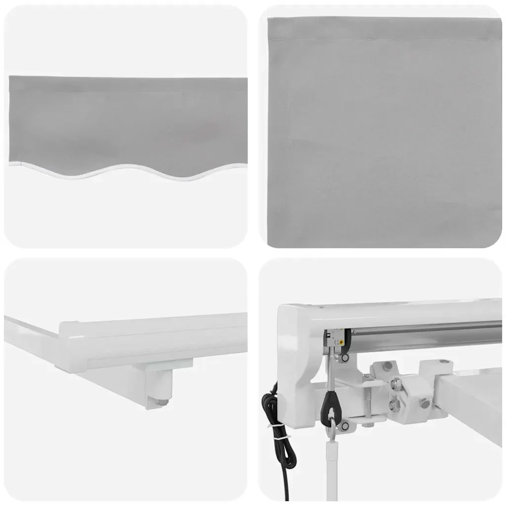 vidaXL Tenda Retrattile Grigio chiaro 400x200 cm Tessuto - Image 8
