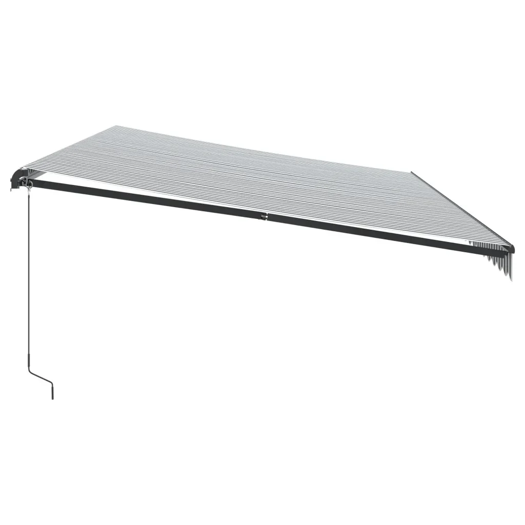 Tenda Retrattile Manuale con LED Antracite e Bianco 600x350 cm - Image 4