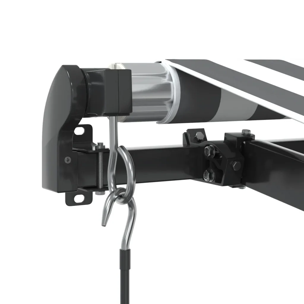 Tenda Retrattile Manuale con LED Antracite e Bianco 600x350 cm - Image 6