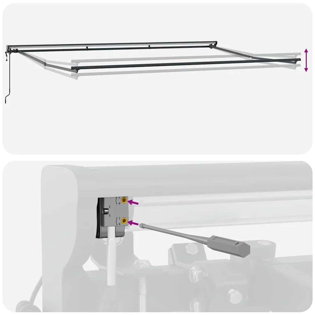 vidaXL Tenda Retrattile Striscia Multicolore 500x300 cm Tessuto - Image 10