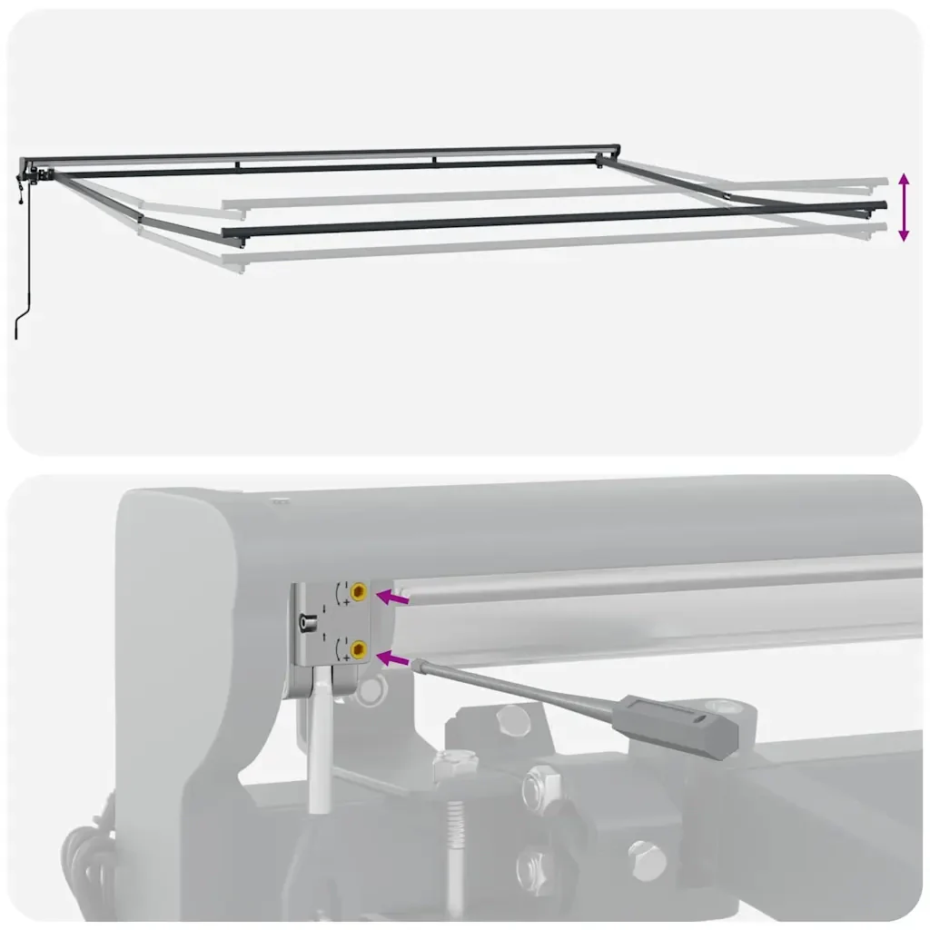 vidaXL Tenda Retrattile Striscia Rossa e Bianca 450x300 cm Tessuto - Image 10