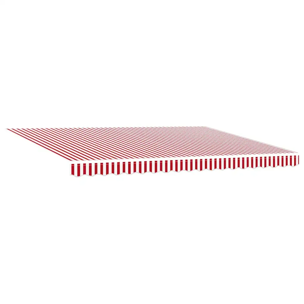 vidaXL Tenda Retrattile Striscia Rossa e Bianca 450x300 cm Tessuto - Image 4