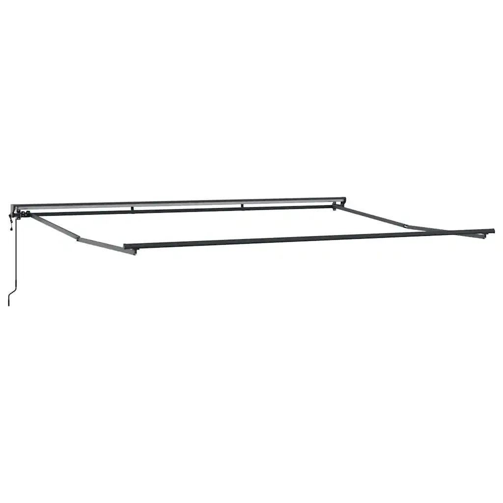 vidaXL Tenda Retrattile Striscia Rossa e Bianca 450x300 cm Tessuto - Image 5