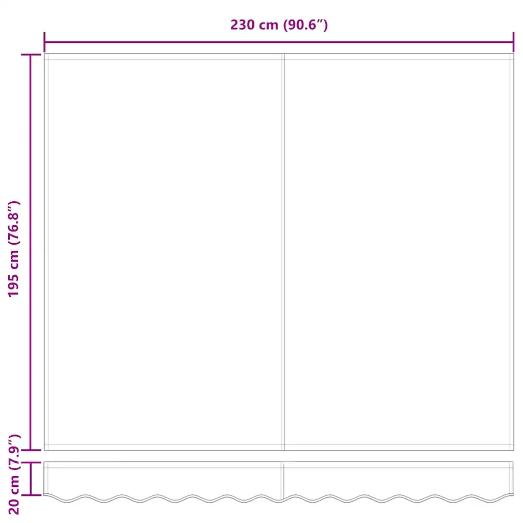 vidaXL Tenda Retrattile Verde e Bianco 250 x 200 cm - Image 10