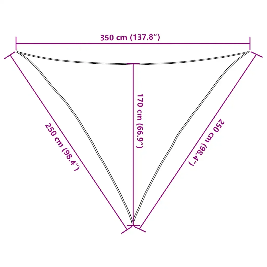 vidaXL Vela Parasole 160 g/m² Rossa 2,5x2,5x3,5 m in HDPE - Image 9
