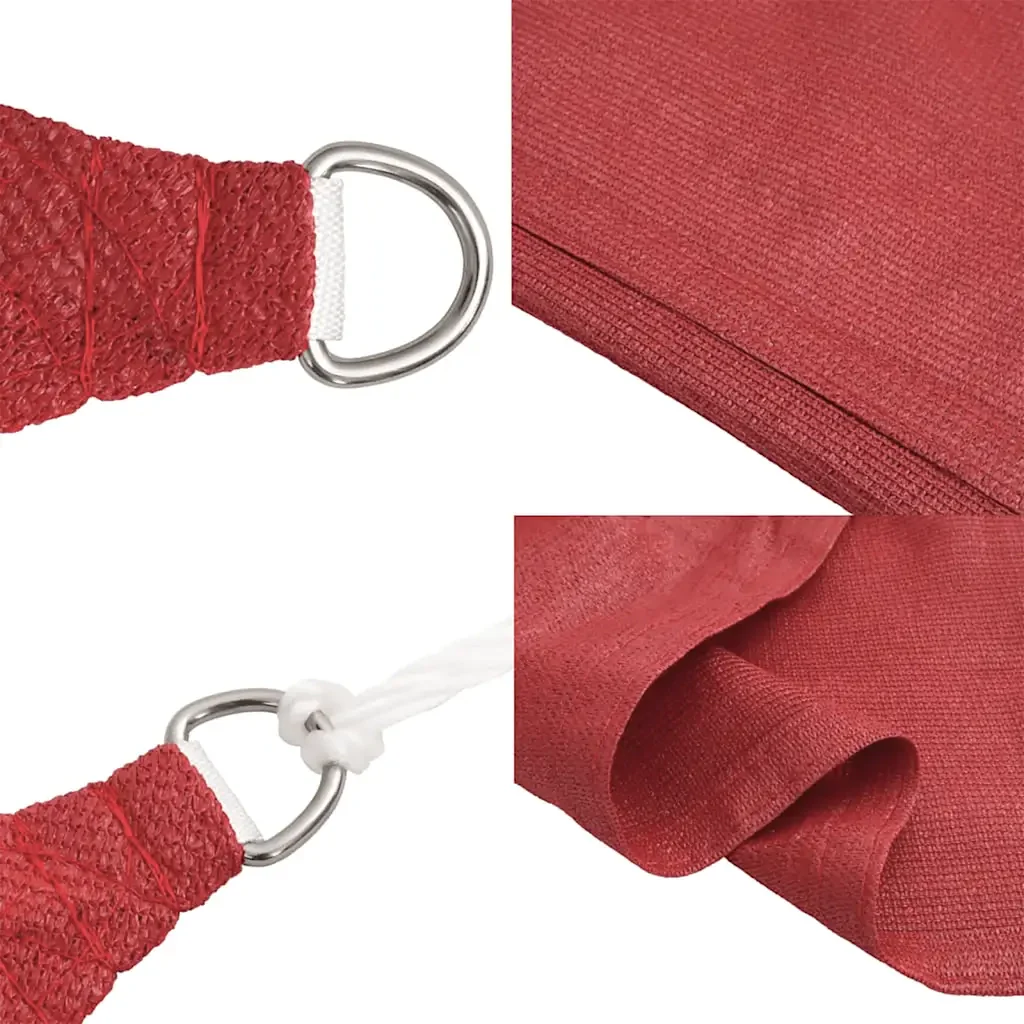 vidaXL Vela Parasole 160 g/m² Rossa 3x3x3 m in HDPE - Image 5