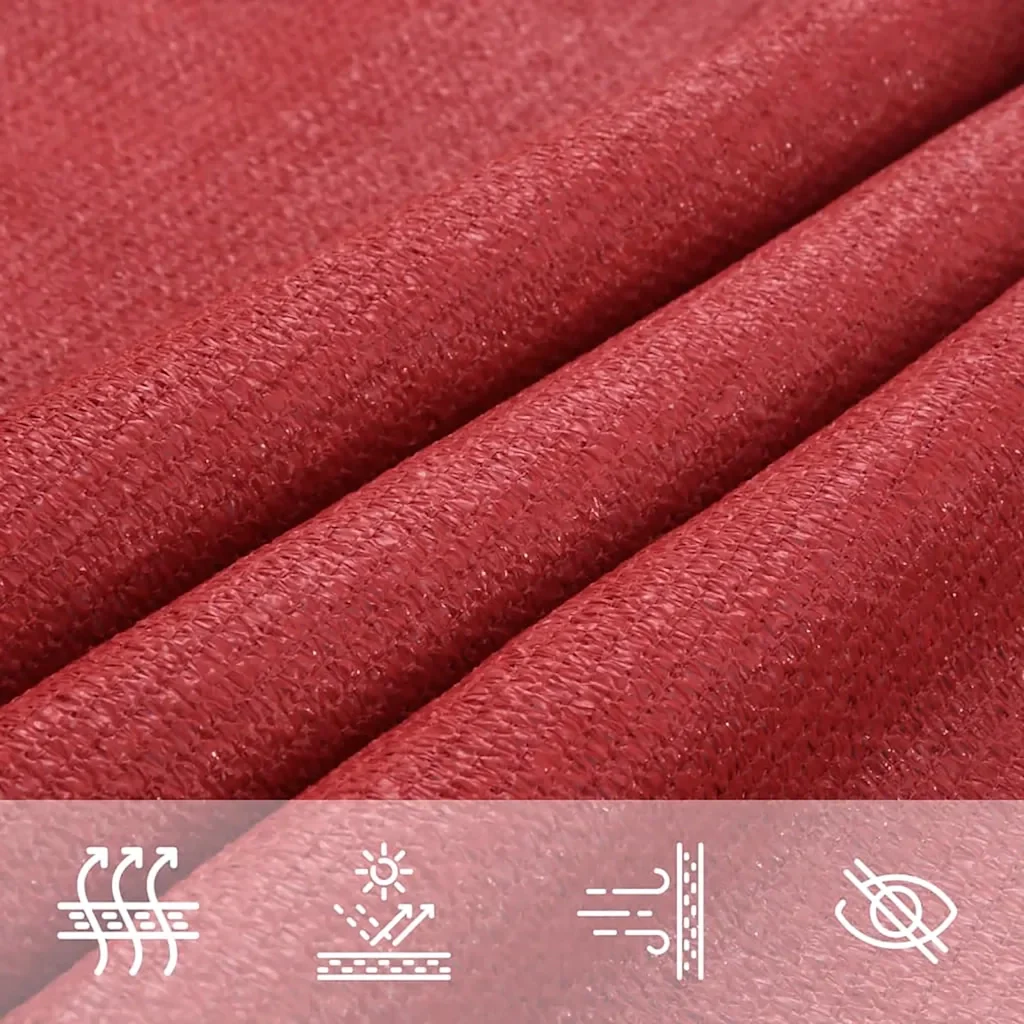 vidaXL Vela Parasole 160 g/m² Rossa 3x3x3 m in HDPE - Image 6