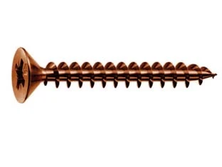 VITI PANEL-VIT TESTA SVASATA PIANA ACCIAIO BRONZATO- - ø mm.4,5x50 - 200 pezzi MUSTAD