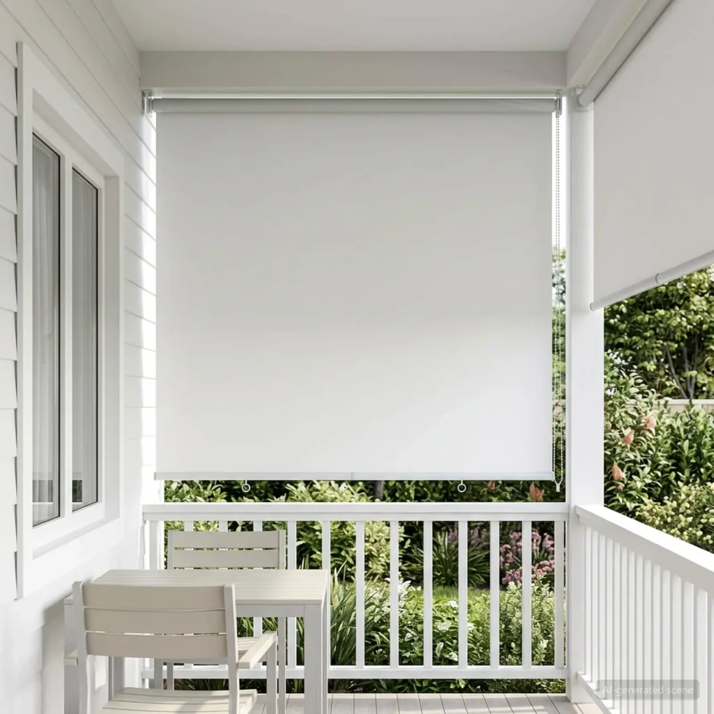 Tenda da sole a rullo con protezione UV Bianco Poliestere 42041244