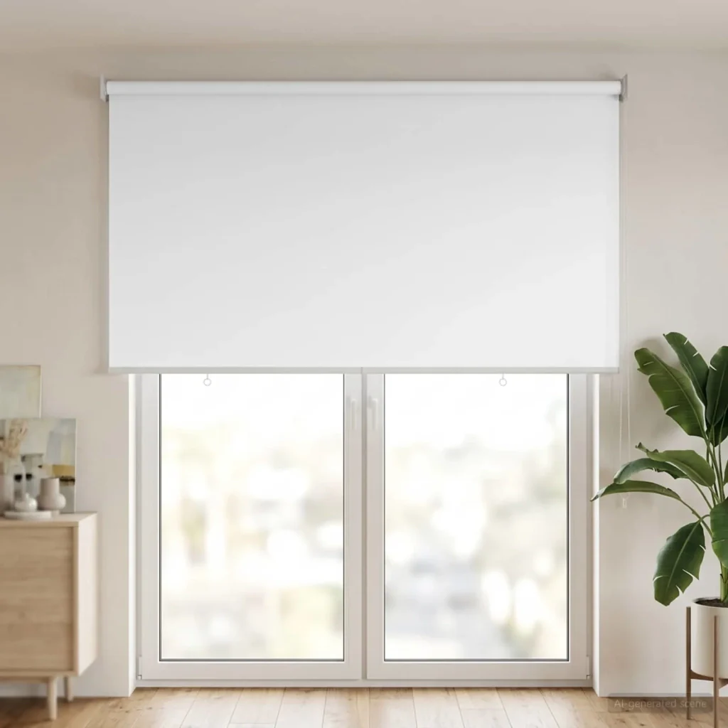 Tenda da sole a rullo con protezione UV Bianco Poliestere 42041244 - Image 3