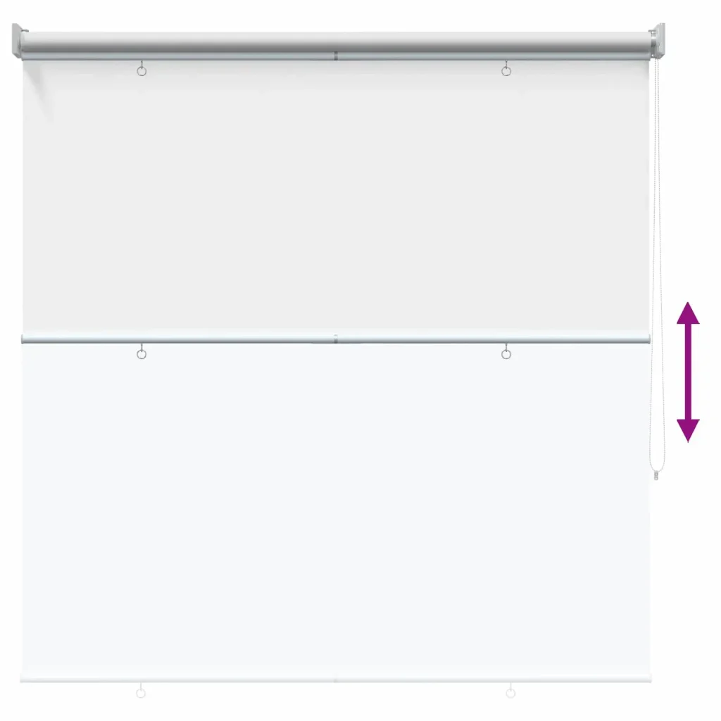 Tenda da sole a rullo con protezione UV Bianco Poliestere 42041244 - Image 8