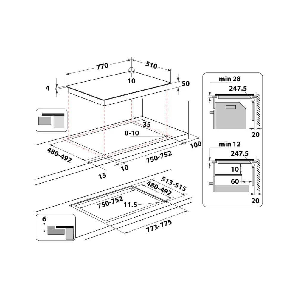 Whirlpool WL B2977 NE Piano cottura a induzione 77 cm 4 zone FlexiCook Touch Control 7200 W colore Nero - Image 6