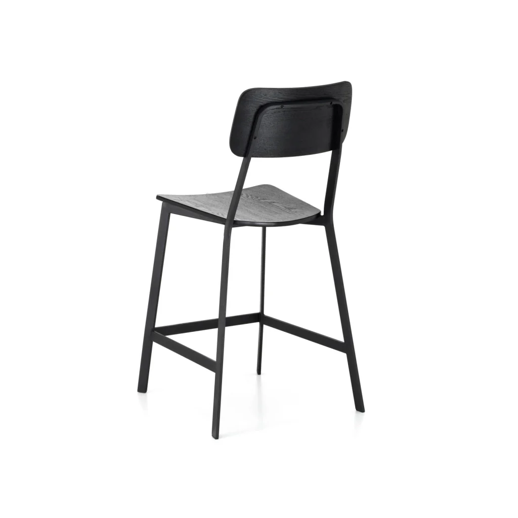 Woody - Sgabello in legno nero - Set da 2 pz - Image 2