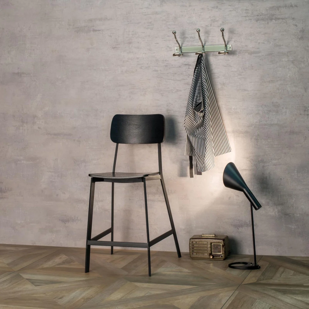 Woody - Sgabello in legno nero - Set da 2 pz - Image 3