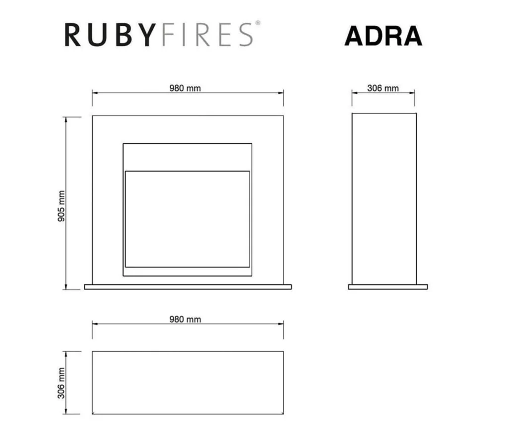 Xaralyn Adra Cornice In Stile Moderno In Legno Mdf Per Camino Elettrico Bianco - Image 3