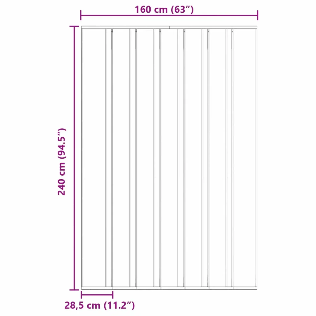 Zanzariera per porta con tenda in rete Nero 160 x 240 cm - Image 7