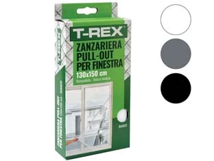 ZANZARIERA POLIESTERE FINESTRA PULL-OUT- - cm.130x150 bianco - 5 blister T-REX