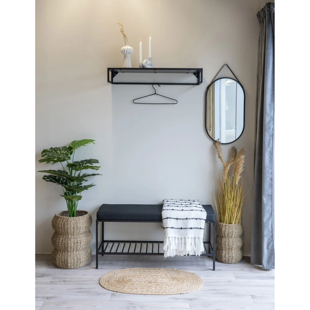 Zerbino Bombay in iuta intrecciata naturale ovale 50x80 cm - Image 2